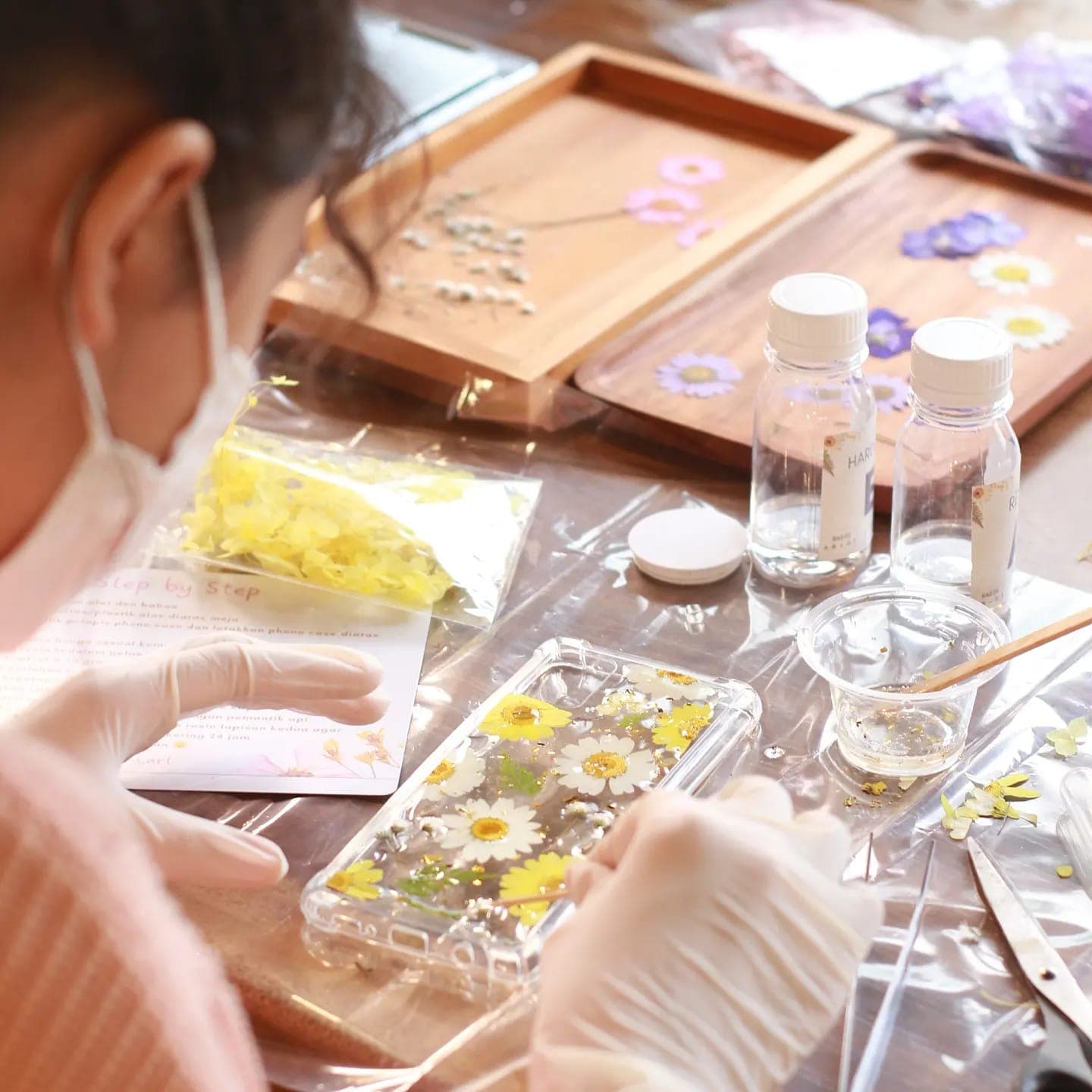 Ixora botanical craft process